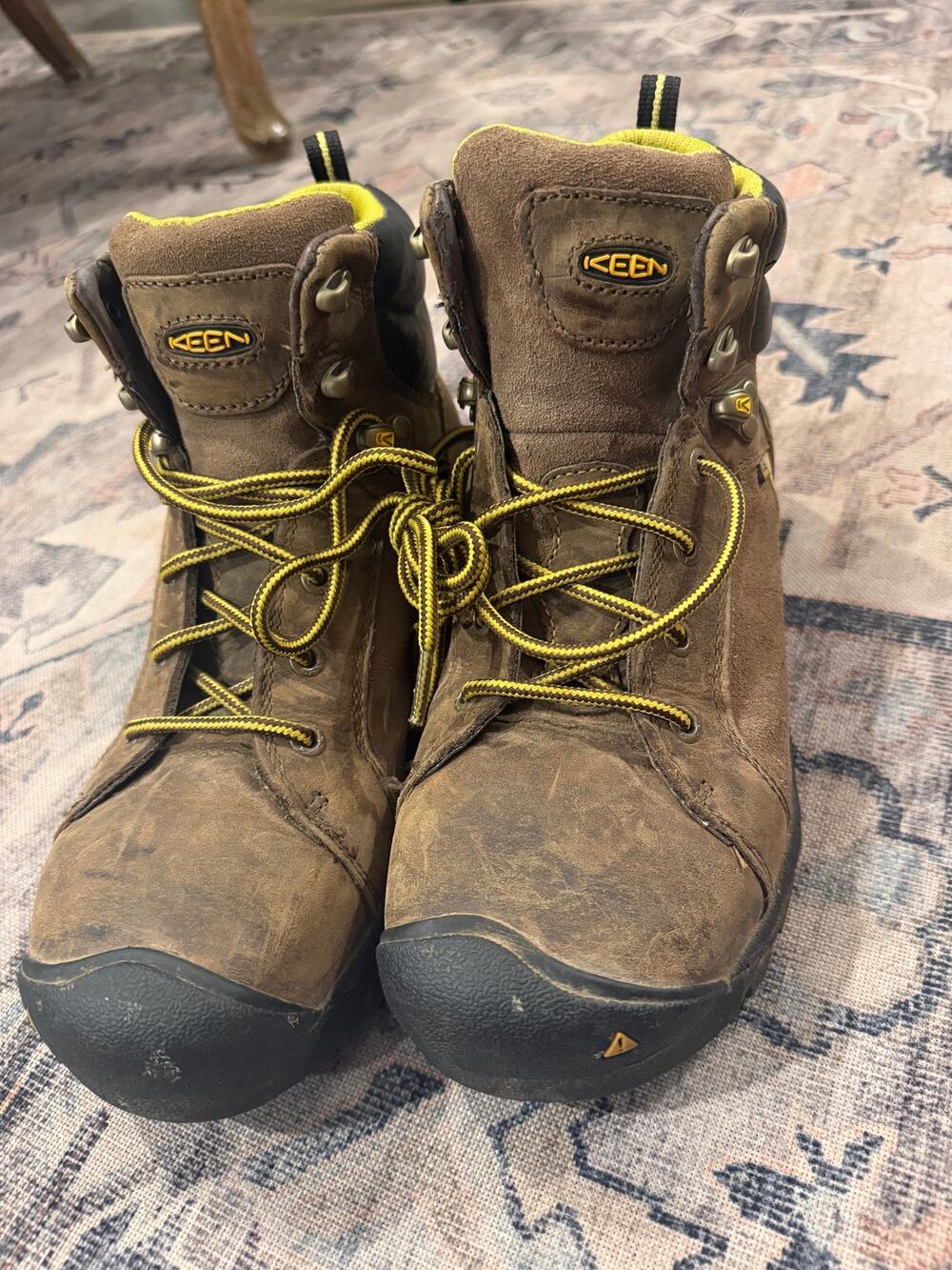 KEEN Utility Salem Mid WP Womens 8 Steel Toe Waterproof Work Boots Brown 1010115